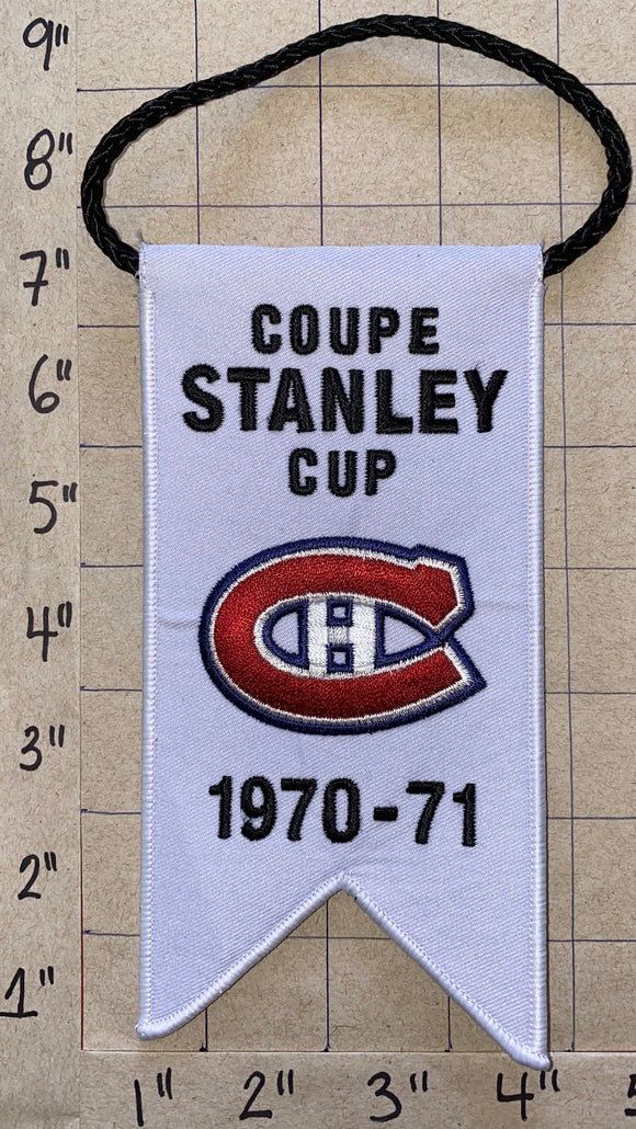 MONTREAL CANADIENS 1970-71 STANLEY CUP CHAMPIONS BANNER BELIVEAU DRYDEN NHL HOCKEY