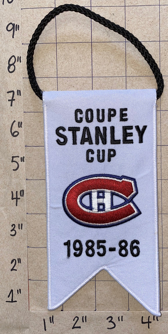MONTREAL CANADIENS 1985-86 STANLEY CUP CHAMPIONS BANNER ROY CHELIOS NHL HOCKEY