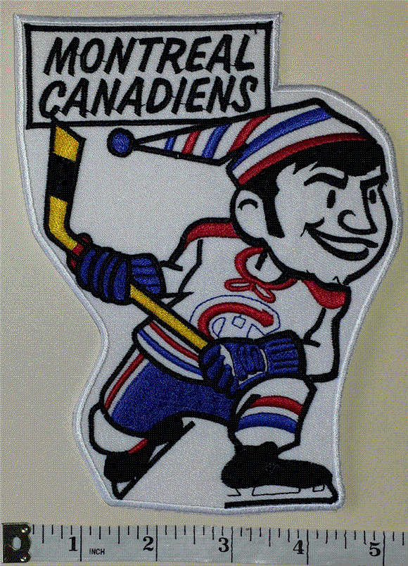 MONTREAL CANADIENS HOCKEY CARTOON PLAYER NHL HOCKEY BADGE CREST PATCH