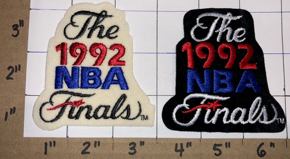 2 RARE 1992 NBA BASKETBALL FINALS CHICAGO BULLS PORTLAND TRAIL BLAZERS PATCH LOT