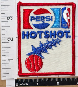 1 VINTAGE PEPSI HOT SHOT HOTSHOT NBA BASKETBALL CREST EMBLEM PATCH