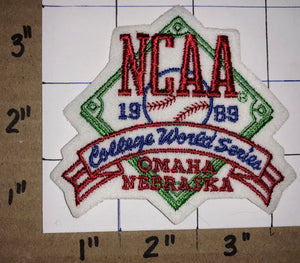 1989 NCAA COLLEGE WORLD SERIES OMAHA NEBRASKA WICHITA STATE CREST EMBLEM PATCH