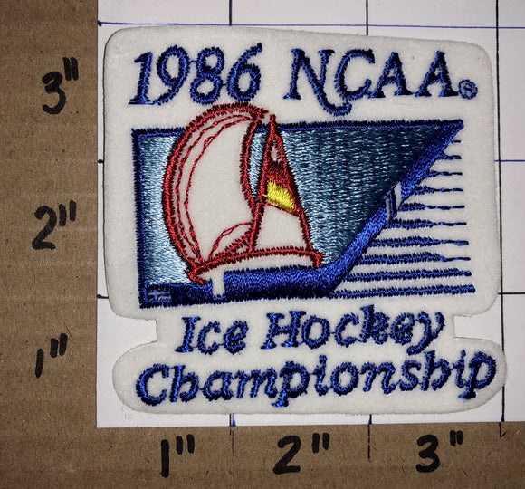 1986 NCAA ICE HOCKEY CHAMPIONSHIP CREST EMBLEM PATCH