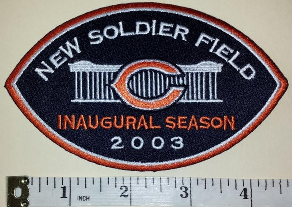 CHICAGO BEARS 2003 INAUGURAL SEASON NEW SOLDIER FIELD NFL FOOTBALL EMBLEM PATCH