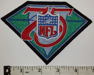 1 NFL NATIONAL FOOTBALL LEAGUE 75TH ANNIVERSARY CREST EMBLEM PATCH