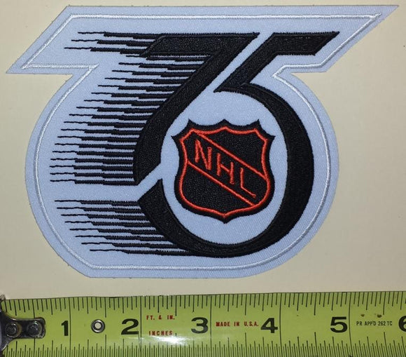 NHL NATIONAL HOCKEY LEAGUE 75TH ANNIVERSARY NHL HOCKEY EMBLEM CREST PATCH