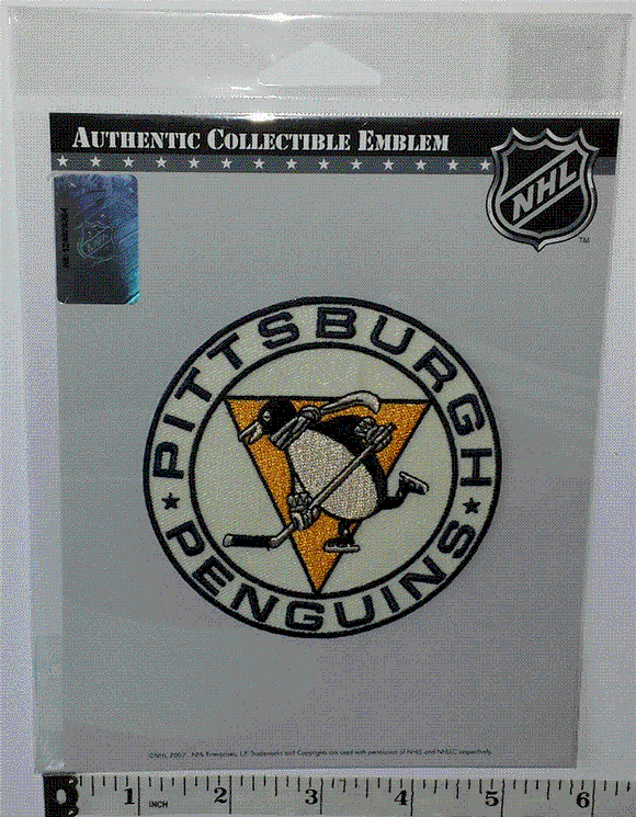 OFFICIAL PITTSBURGH PENGUINS NHL HOCKEY AUTHENTIC EMBLEM PATCH MIP