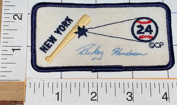 1986 VINTAGE NEW YORK YANKEES MLB BASEBALL RICKY HENDERSON CELEBRITY CREST PATCH