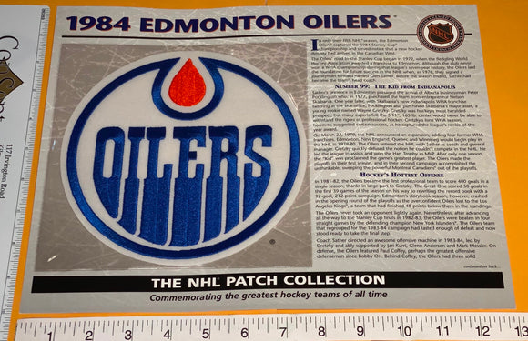 1 OFFICIAL 1984 EDMONTON OILERS NHL HOCKEY WILLABEE & WARD PATCH MIP
