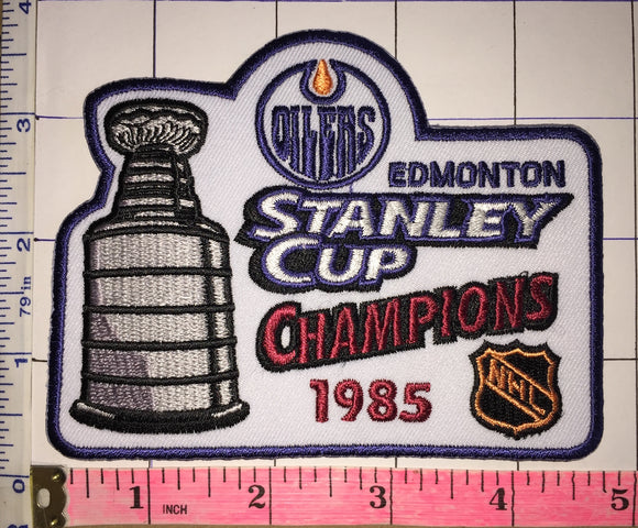 1985 EDMONTON OILERS STANLEY CUP CHAMPIONS NHL HOCKEY CREST PATCH