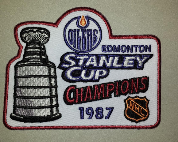1987 EDMONTON OILERS STANLEY CUP CHAMPIONS NHL HOCKEY CREST PATCH