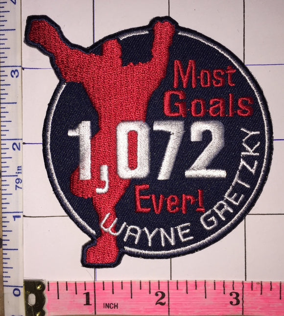 WAYNE GRETZKY MOST GOALS EVER 1072 NHL HOCKEY CREST PATCH