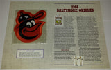 1966 BALTIMORE ORIOLES MLB BASEBALL WILLABEE & WARD COOPERSTOWN PATCH