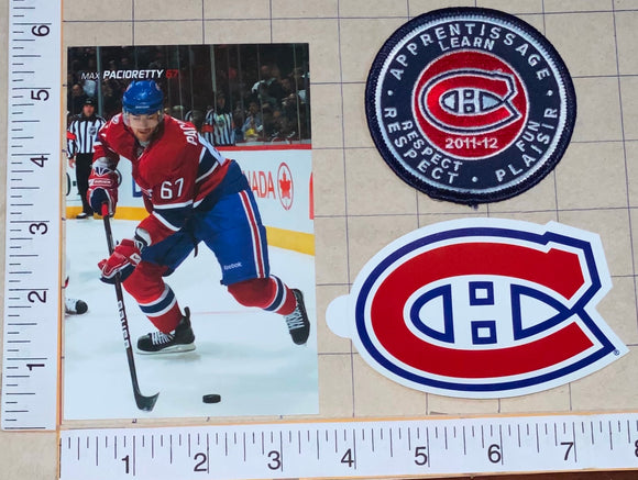 MAX PACIORETTI MONTREAL CANADIENS NHL HOCKEY POSTCARD DECAL PATCH VEGAS KNIGHTS