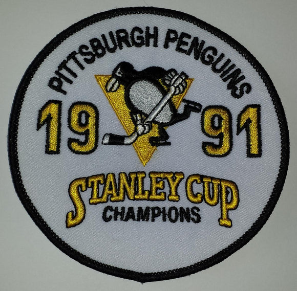 1 PITTSBURGH PENGUINS 1991 STANLEY CUP CHAMPIONS NHL HOCKEY EMBLEM PATCH