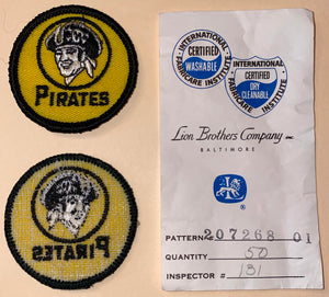 1 VINTAGE PITTSBURGH PIRATES MLB BASEBALL 2" EMBROIDERED CREST PATCH