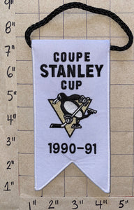 PITTSBURGH PENGUINS 1990-91 STANLEY CUP CHAMPIONS BANNER LEMIEUX JAGR NHL HOCKEY