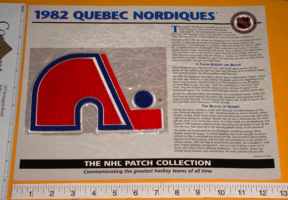 1 OFFICIAL 1982 QUEBEC NORDIQUES NHL HOCKEY WILLABEE & WARD PATCH MIP