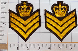 2 ROYAL QUEEN CANADIAN ENGLAND ARMY SERVICE CORPS CHEVRON CREST EMBLEM PATCH LOT
