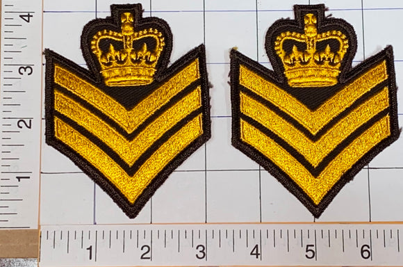2 ROYAL QUEEN CANADIAN ENGLAND ARMY SERVICE CORPS CHEVRON CREST EMBLEM PATCH LOT