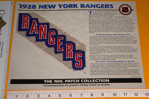 1 OFFICIAL 1928 NEW YORK RANGERS NHL HOCKEY WILLABEE & WARD PATCH MIP