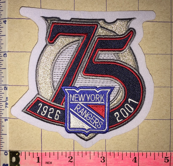 NEW YORK RANGERS 75TH ANNIVERSARY EMBLEM CREST PATCH