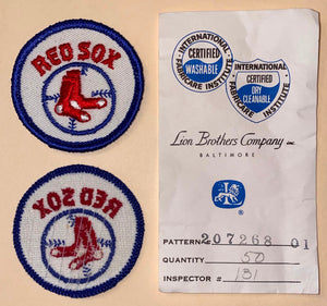1 VINTAGE BOSTON RED SOX MLB BASEBALL 2" EMBROIDERED CREST PATCH