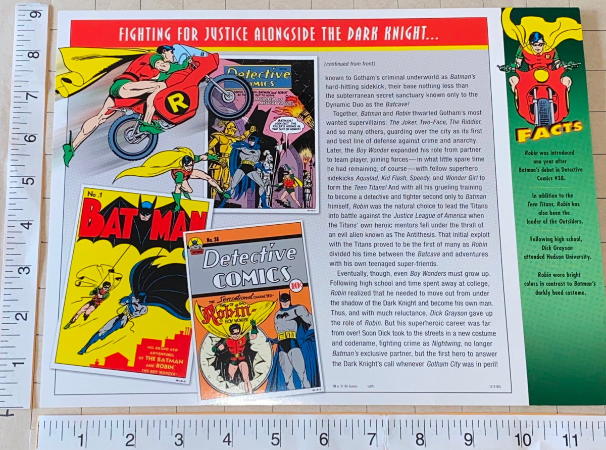 BATMAN ROBIN THE TEEN WONDER DC COMICS SUPERHERO WILLABEE & WARD EMBLE ...