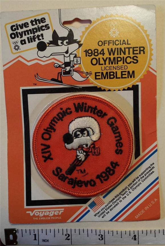 1 VINTAGE 1984 SARAJEVO XIV WINTER OLYMPICS SKI SKING CREST MIP PATCH