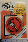 1 VINTAGE 1984 SARAJEVO XIV WINTER OLYMPICS SPEED SKATING CREST MIP PATCH