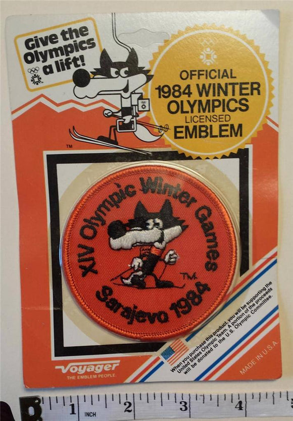 1 VINTAGE 1984 SARAJEVO XIV WINTER OLYMPICS CROSS COUNTRY SKIING CREST MIP PATCH