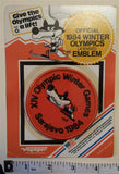 VINTAGE 1984 SARAJEVO XIV WINTER OLYMPICS HI SKI JUMPING EMBLEM CREST MIP PATCH
