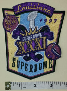 SUPER BOWL 31 XXXI NEW ENGLAND PATRIOTS vs GREEN BAY PACKERS NFL FOOTBALL PATCH