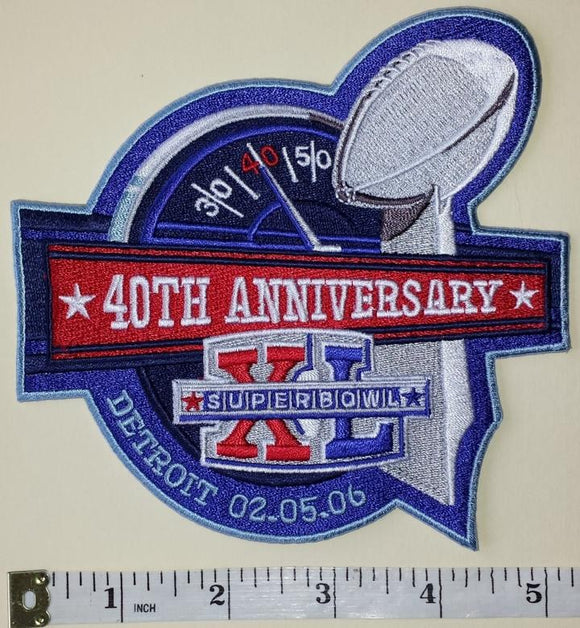 SUPER BOWL 40 XL SEATTLE SEAHAWKS vs PITTSBURGH STEELERS NFL FOOTBALL PATCH
