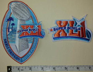 2 SUPER BOWL 41 XLI INDIANAPOLIS COLTS vs CHICAGO BEARS NFL FOOTBALL PATCH LOT