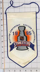 1995 STANLEY CUP CHAMPIONSHIP LICENSED NHL HOCKEY 10" PENNANT RAYON BANNER