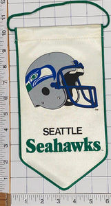 SEATTLE SEAHAWKS OFFICIALLY LICENSED NFL FOOTBALL 10" PENNANT RAYON BANNER