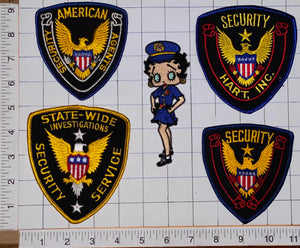 5 SECURITY AGENTS DEPARTMENT SPECIAL INVESTIGATIONS BETTY BOOP PATCH LOT