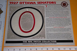 1 OFFICIAL 1927 OTTAWA SENATORS NHL HOCKEY WILLABEE & WARD PATCH MIP