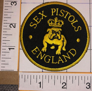 1 THE SEX PISTOLS ENGLAND BULLDOG CROWN PUNK ROCK MUSIC BAND CONCERT PINK PATCH