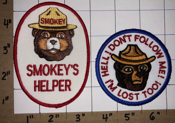 2 SMOKEY THE BEAR FIRE FIGHTING FOREST RESCUE RANGER CREST PATCH CREST LOT