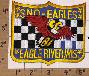 1 SNO EAGLES POWERED ENGINES SLEDDING SNOWMOBILE SNOWMOBILES CLUB CREST PATCH