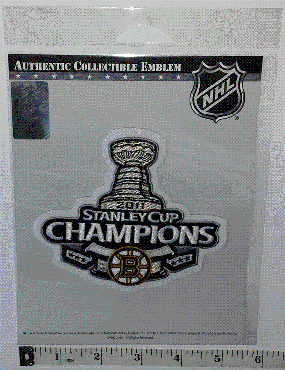 OFFICIAL 2011 NHL HOCKEY BOSTON BRUINS STANLEY CUP CHAMPIONS PATCH MIP