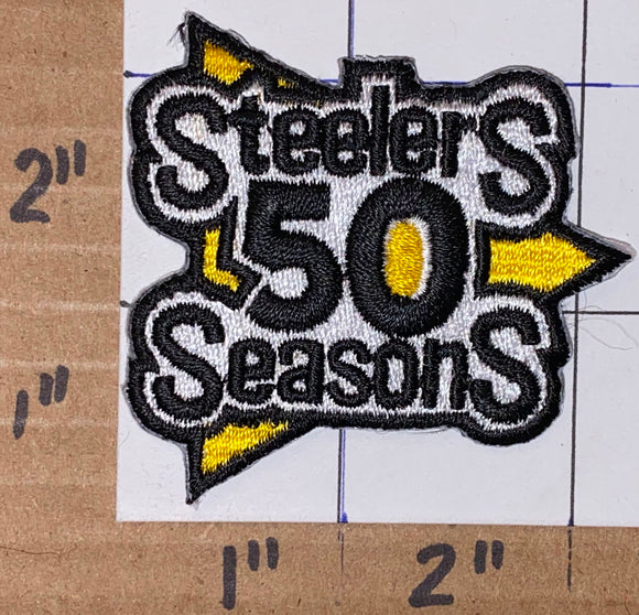 PITTSBURGH STEELERS 50TH ANNIVERSARY NFL FOOTBALL EMBLEM CREST PATCH