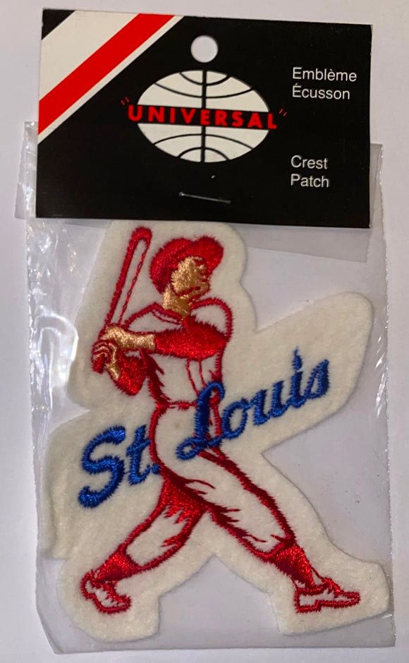 1 VINTAGE ST. LOUIS CARDINALS MLB BASEBALL PLAYER CREST PATCH MINT IN PACKAGE