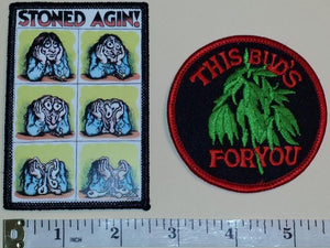 BUDWEISER BEER BREWERY STONED AGIN THIS BUD'S FOR YOU CREST EMBLEM PATCH LOT