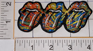 THE ROLLING STONES 3 COLORFUL TONGUES CONCERT MUSIC PATCH JAGGER RICHARDS