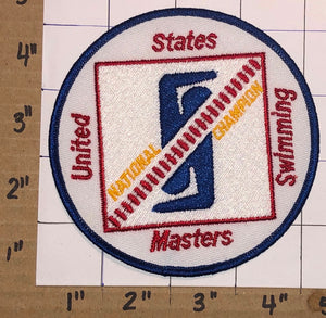 1 UNITED STATES SWIMMING MASTERS NATIONAL CHAMPION CREST EMBLEM PATCH