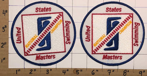 2 UNITED STATES SWIMMING MASTERS NATIONAL CHAMPION CREST EMBLEM PATCH LOT