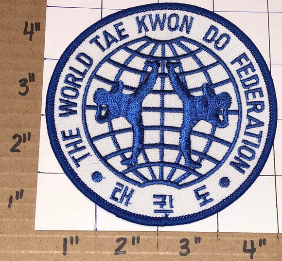 THE WORLD TAE KWON DO TAEKWON DO FEDERATION KOREAN MARTIAL ARTS COMBAT PATCH